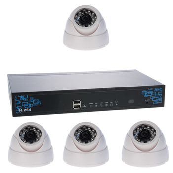 KIT ECS IVIEW I410 PRO-DW DVR H264 4CANAIS/3G/500GB + 4CAM.